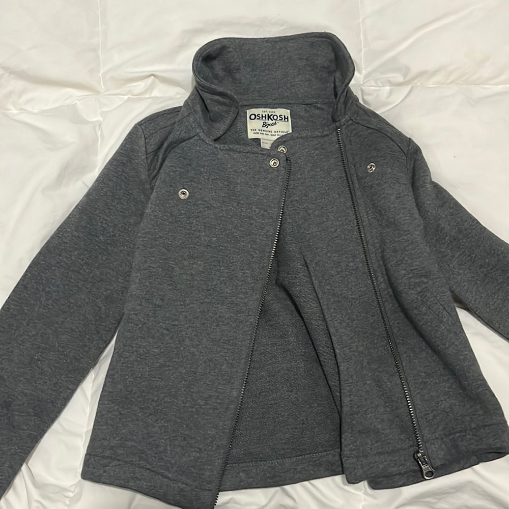 Gray comfy kids size 7 jacket from OshKosh